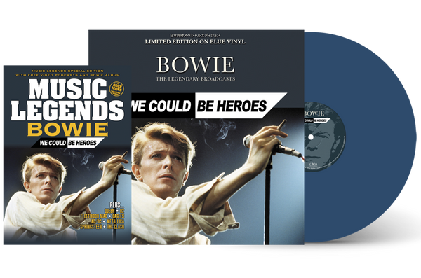 BOWIE - WE COULD BE HEROES - BOOKZINE & BLUE VINYL - SPECIAL LIMITED EDITION BUNDLE