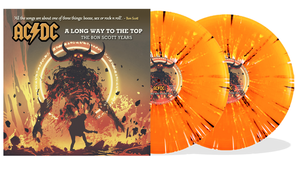 AC/DC - A LONG WAY TO THE TOP: 10-INCH DOUBLE ALBUM ON SPLATTER VINYL IN DOUBLE GATEFOLD SLEEVE