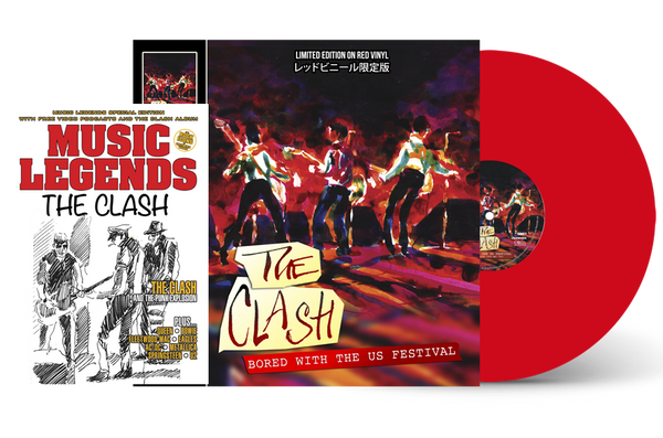 THE CLASH - BORED WITH THE US FESTIVAL - BOOKZINE & RED VINYL - SPECIAL LIMITED EDITION BUNDLE