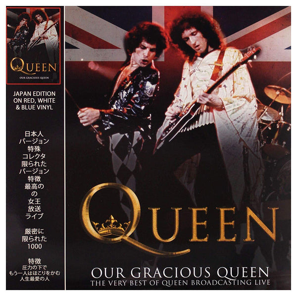 QUEEN - OUR GRACIOUS QUEEN: LIMITED JAPAN EDITION ON RED, WHITE & BLUE SWIRL VINYL