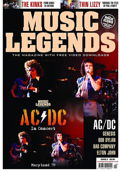 MUSIC LEGENDS MAGAZINE - ISSUE 4 - INCLUDES A FREE AC/DC LIVE IN CONCERT CD SET!